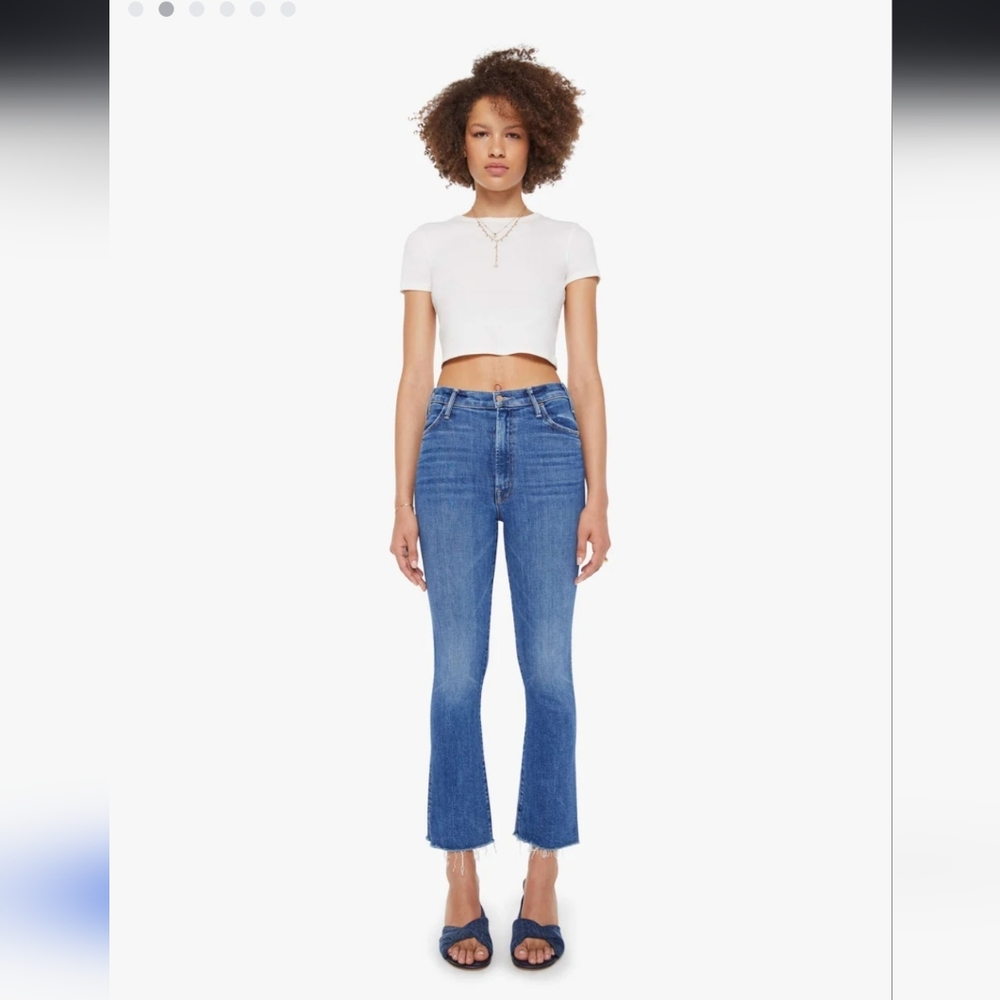 MOTHER Hustler Ankle Fray Jeans - Size 28